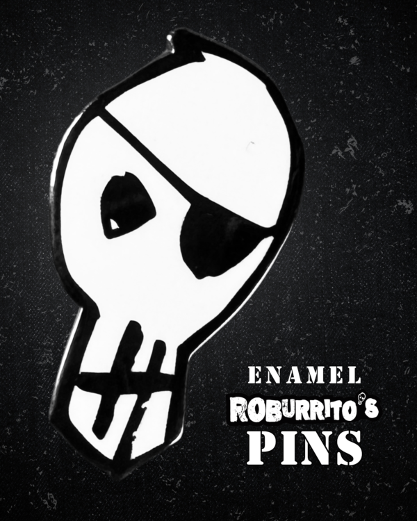 Roburrito's Enamel Skull Pin